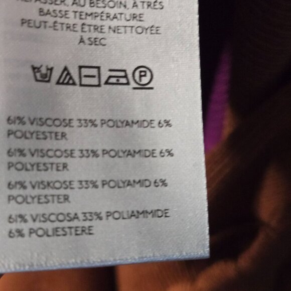 Anthropologie NWT Mandy Stripe Orange Purple Midi Skirt Strapless Top Set Size M - Picture 15 of 16